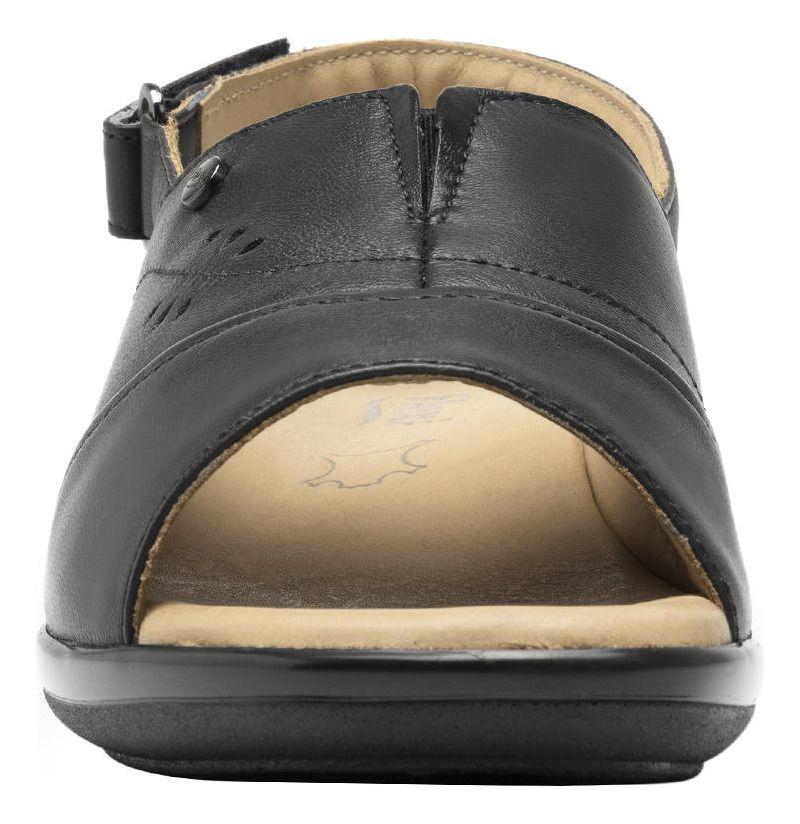 Sandalia Mujer Cuero Gaia Negro Flexi-2