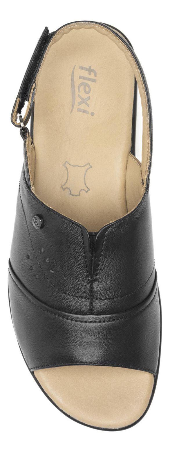 Sandalia Mujer Cuero Gaia Negro Flexi-5