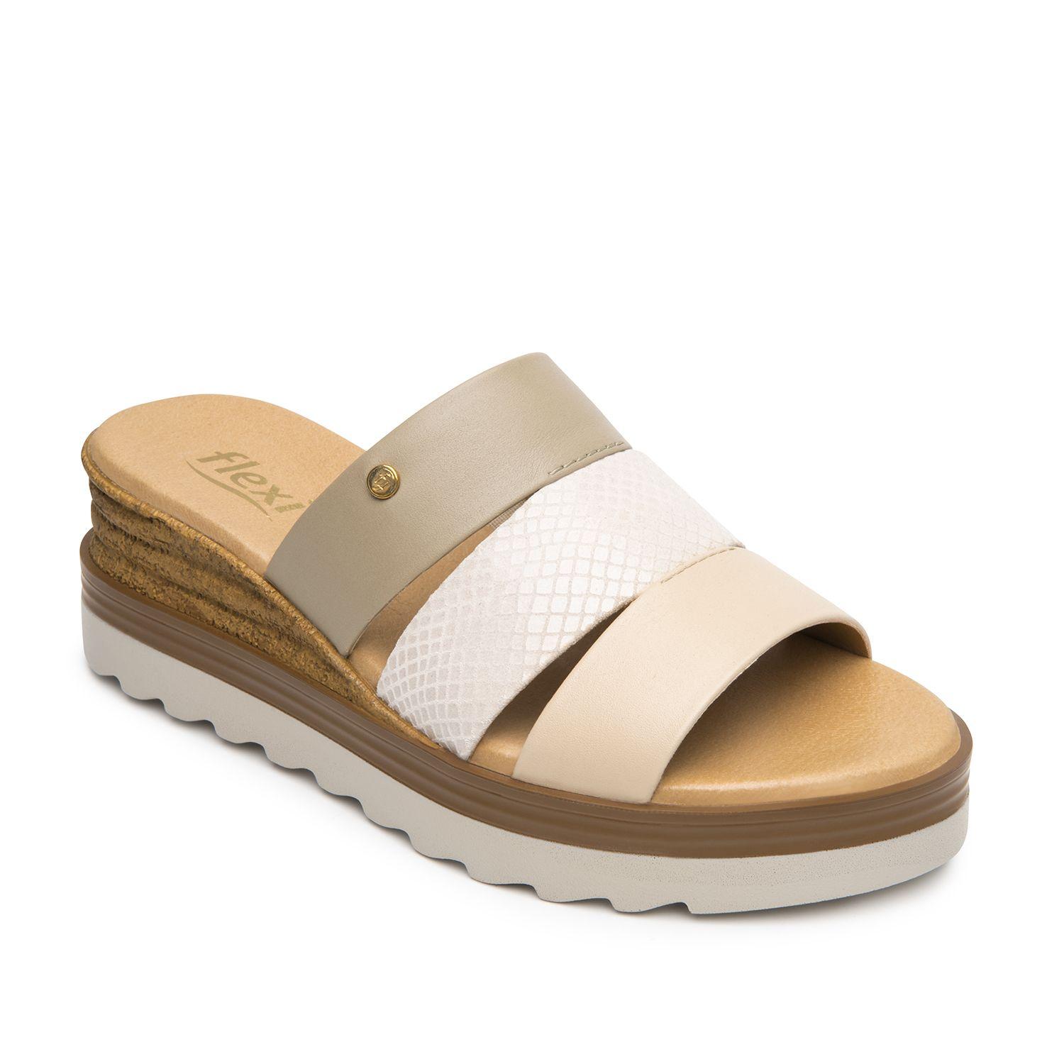 Sandalia Mujer Manaus 127705 Beige Y Rosa Flexi-1