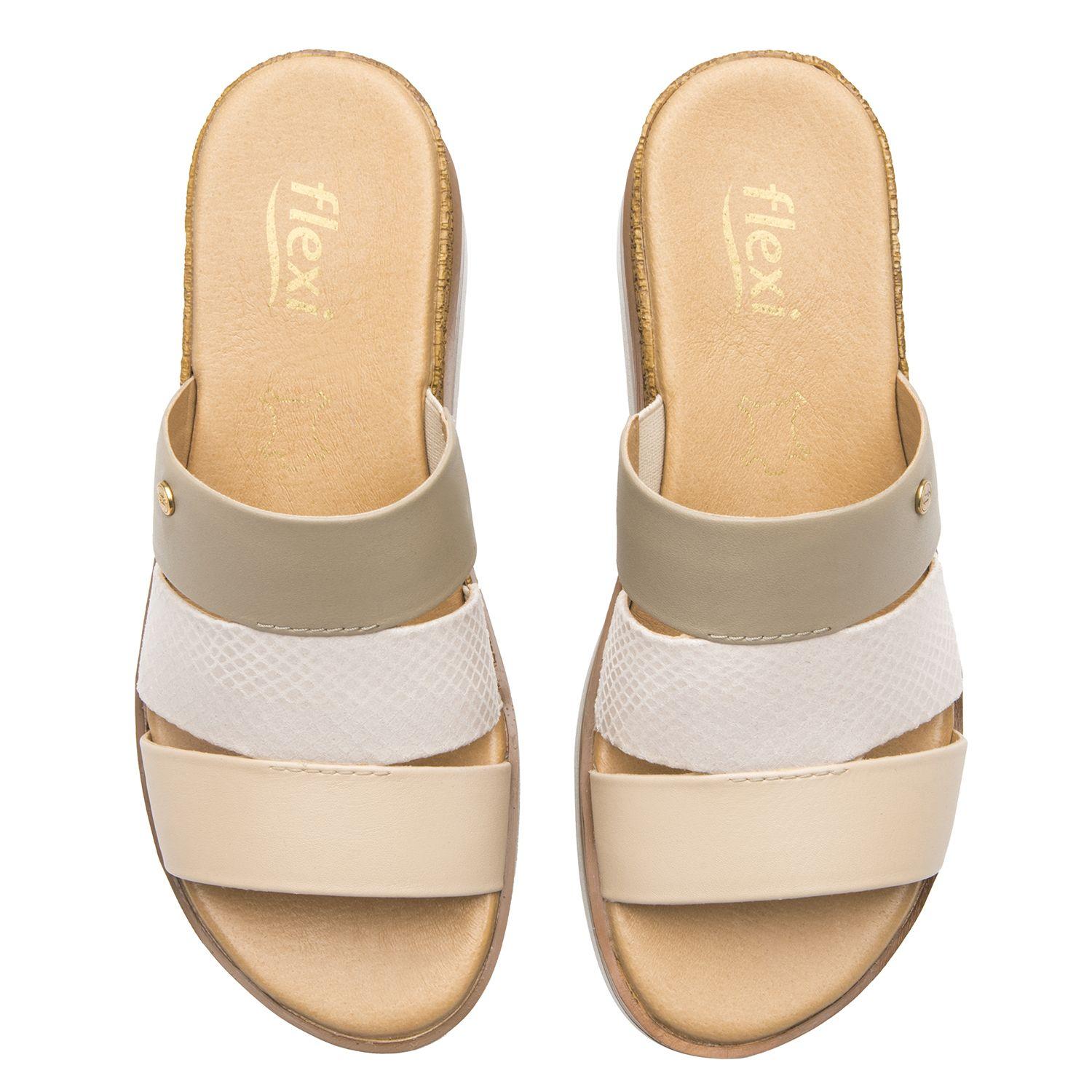 Sandalia Mujer Manaus 127705 Beige Y Rosa Flexi-5
