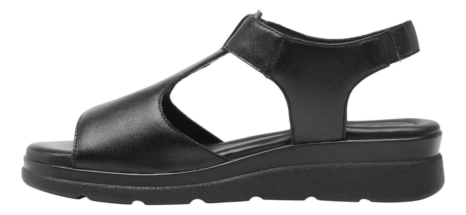 Sandalia Mujer Cuero Dariana Negro Flexi-2