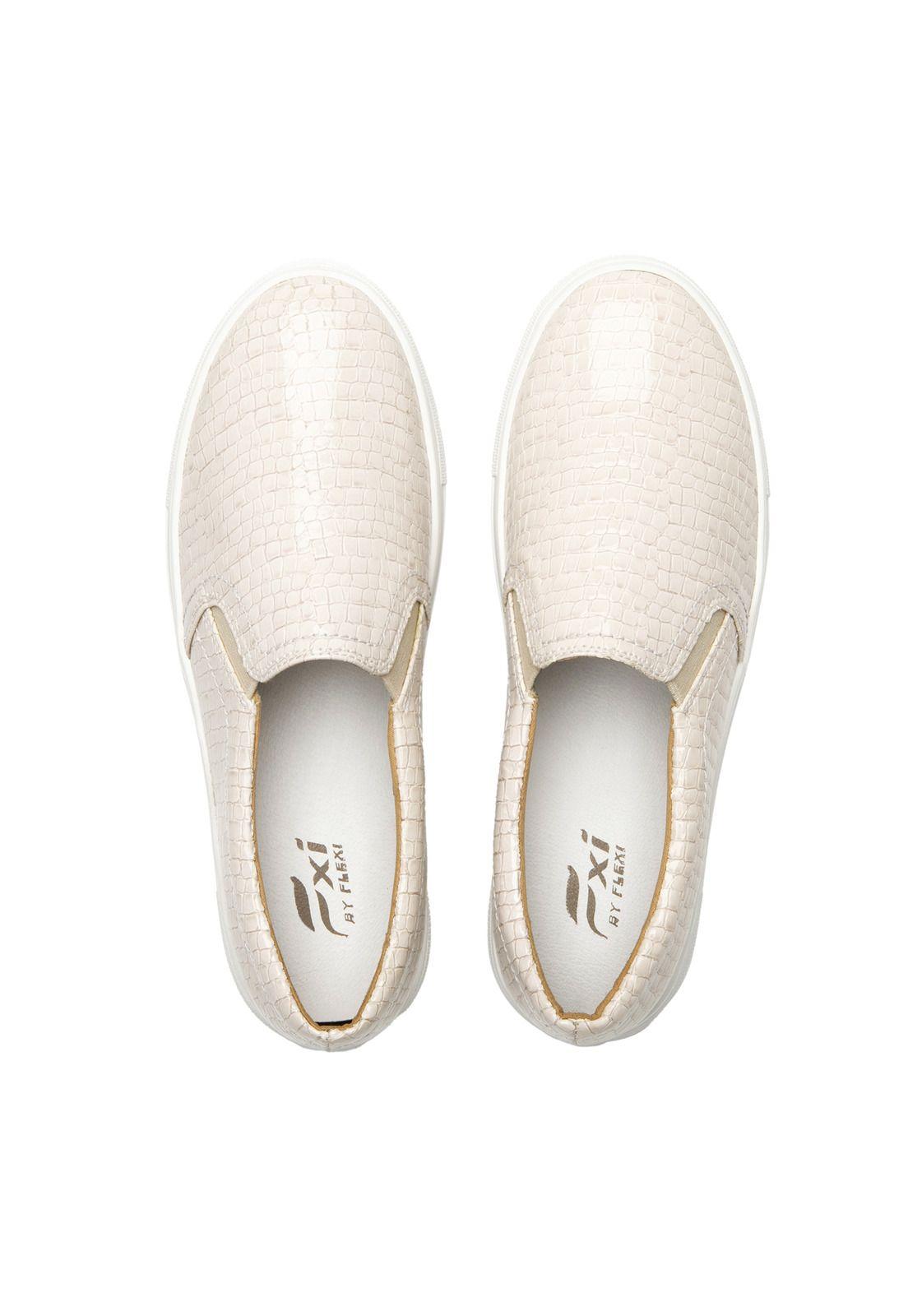 Zapatilla Mujer Lina 125403 Blanco Perla Flexi-5