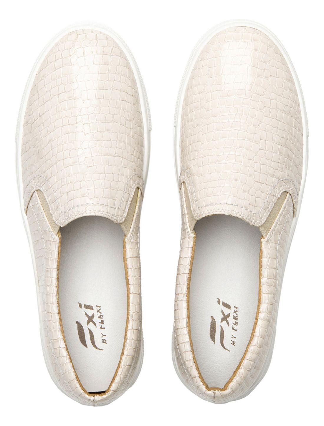 Zapatilla Mujer Lina 125403 Blanco Perla Flexi-4