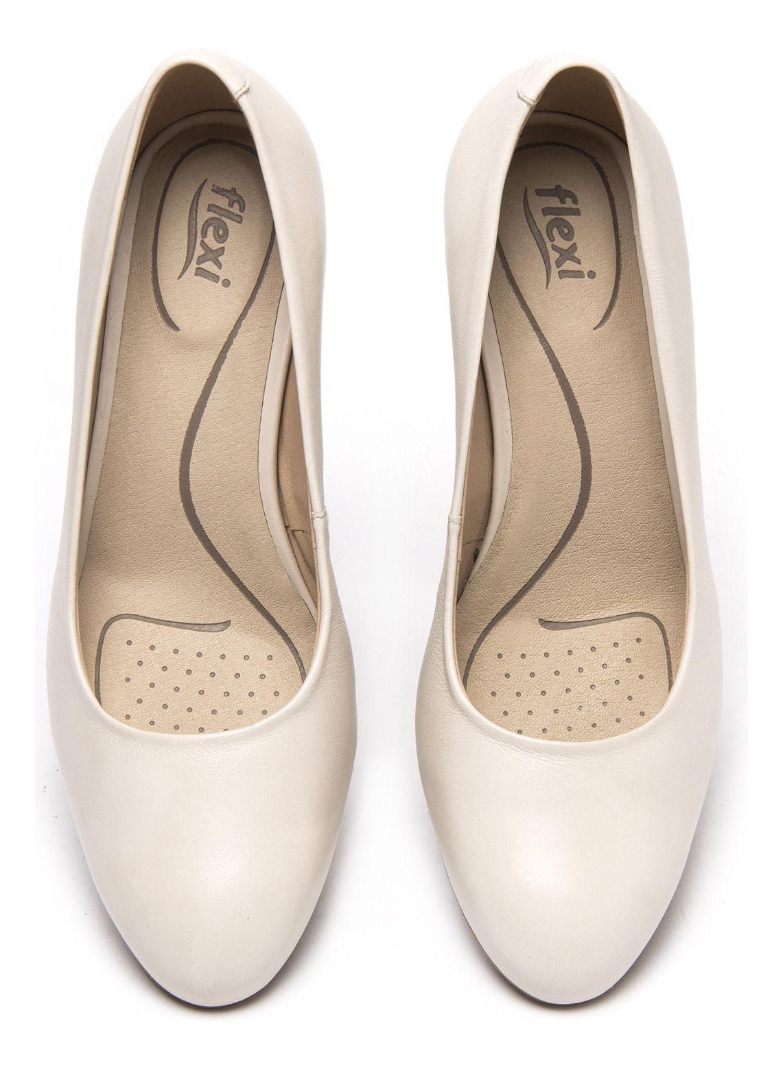 Zapato Mujer Pipa 124401 Blanco Algodón Flexi-8