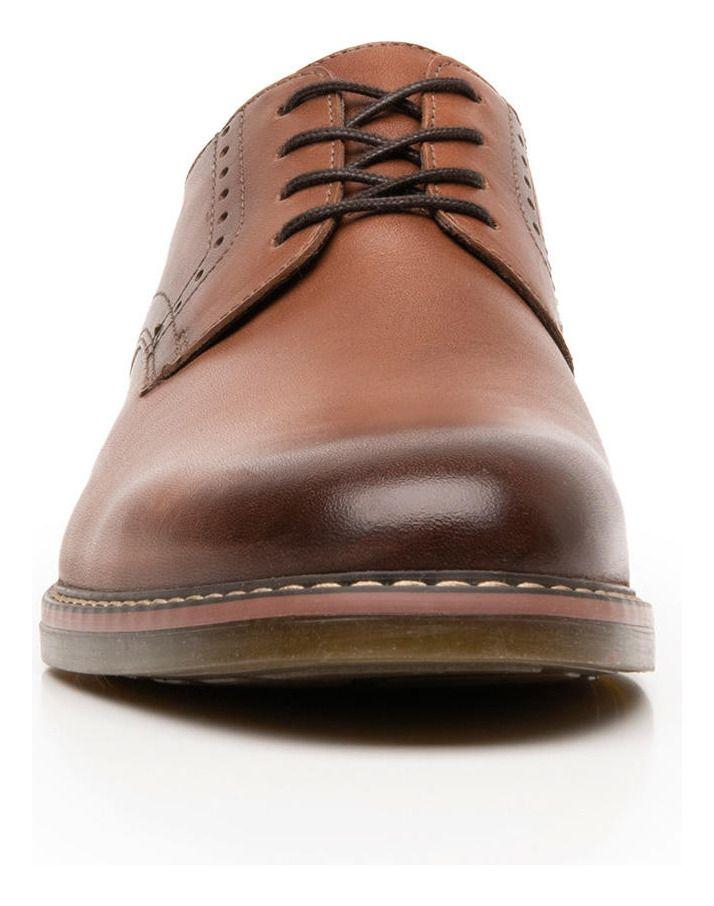 Zapato Formal Hombre Cuero Café Flexi-3