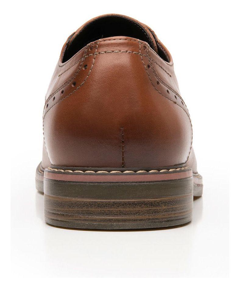 Zapato Formal Hombre Cuero Café Flexi-4