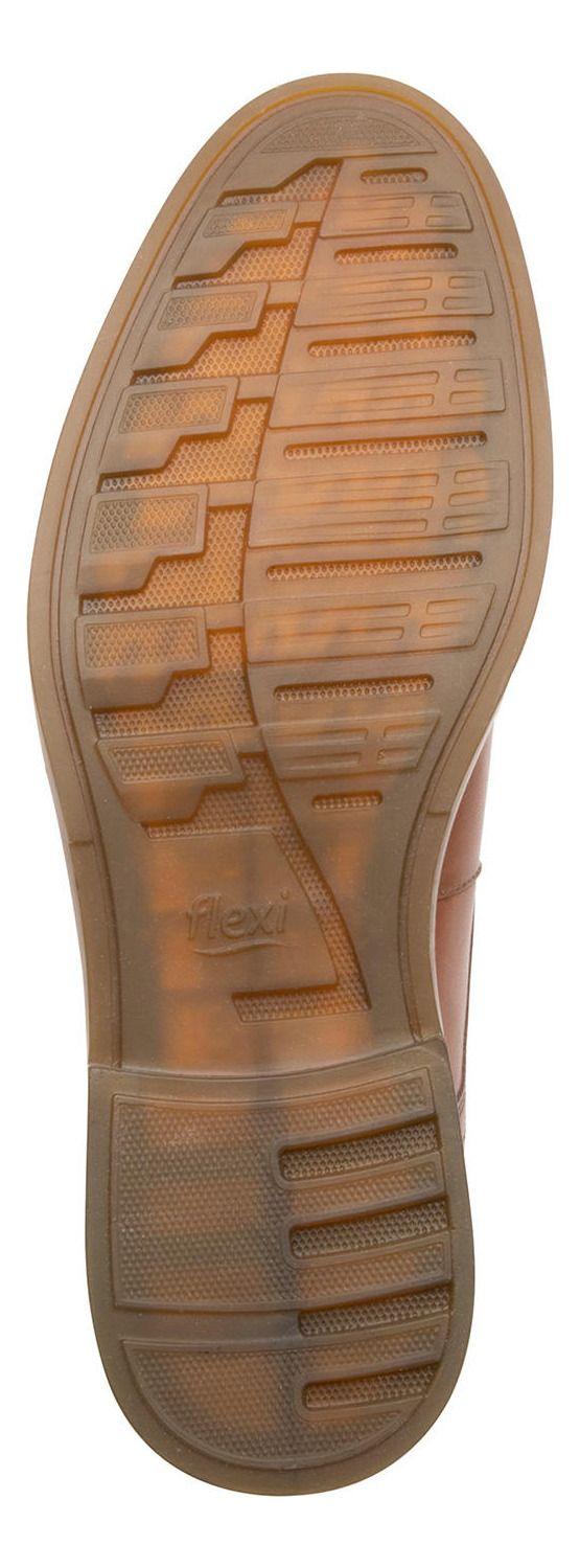 Zapato Formal Hombre Cuero Café Flexi-5