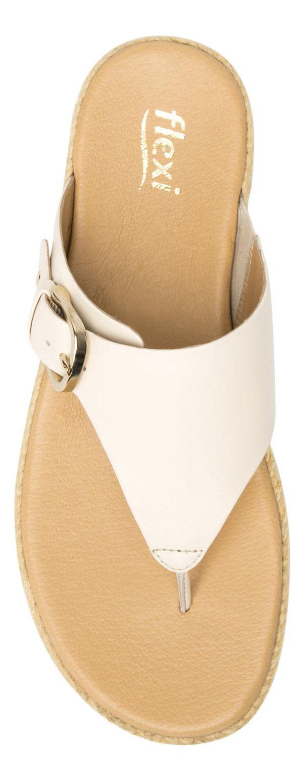 Sandalia Mujer Cuero Peonia Beige Flexi-5