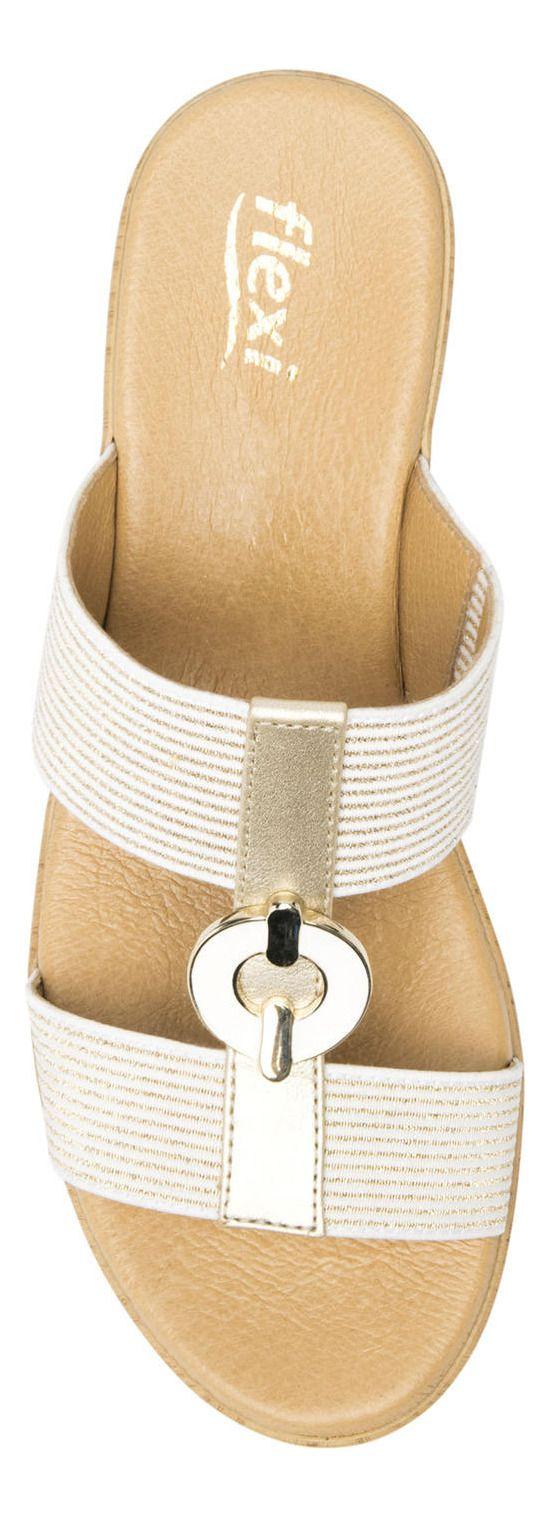 Sandalia Mujer Emily Dorado Flexi-3