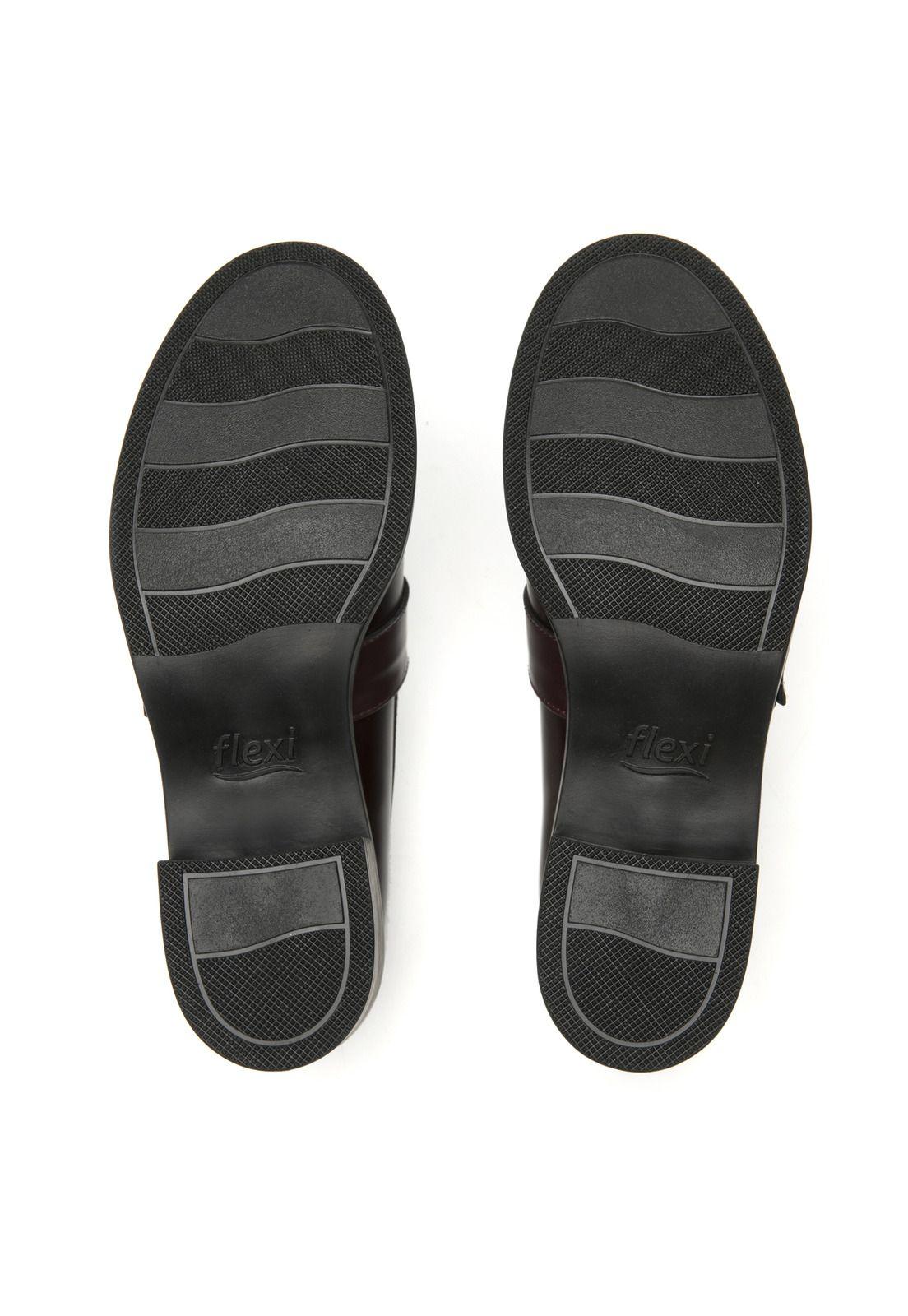 Mocasín Mujer Cuero Neisi 119507 Burdeo Flexi-6