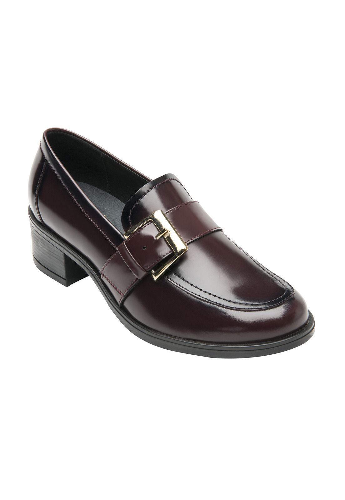 Mocasín Mujer Cuero Neisi 119507 Burdeo Flexi-1
