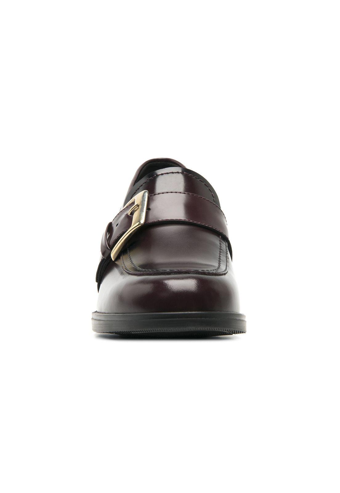 Mocasín Mujer Cuero Neisi 119507 Burdeo Flexi-4