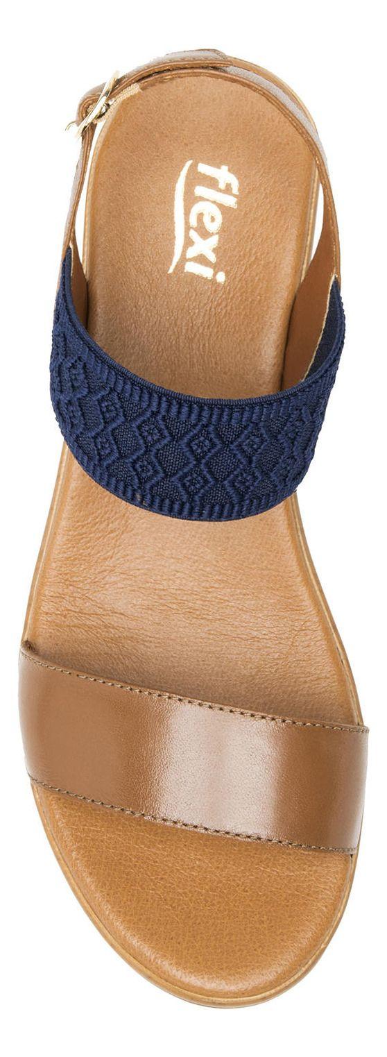 Sandalia Mujer Cuero Emily Cafe Flexi-5