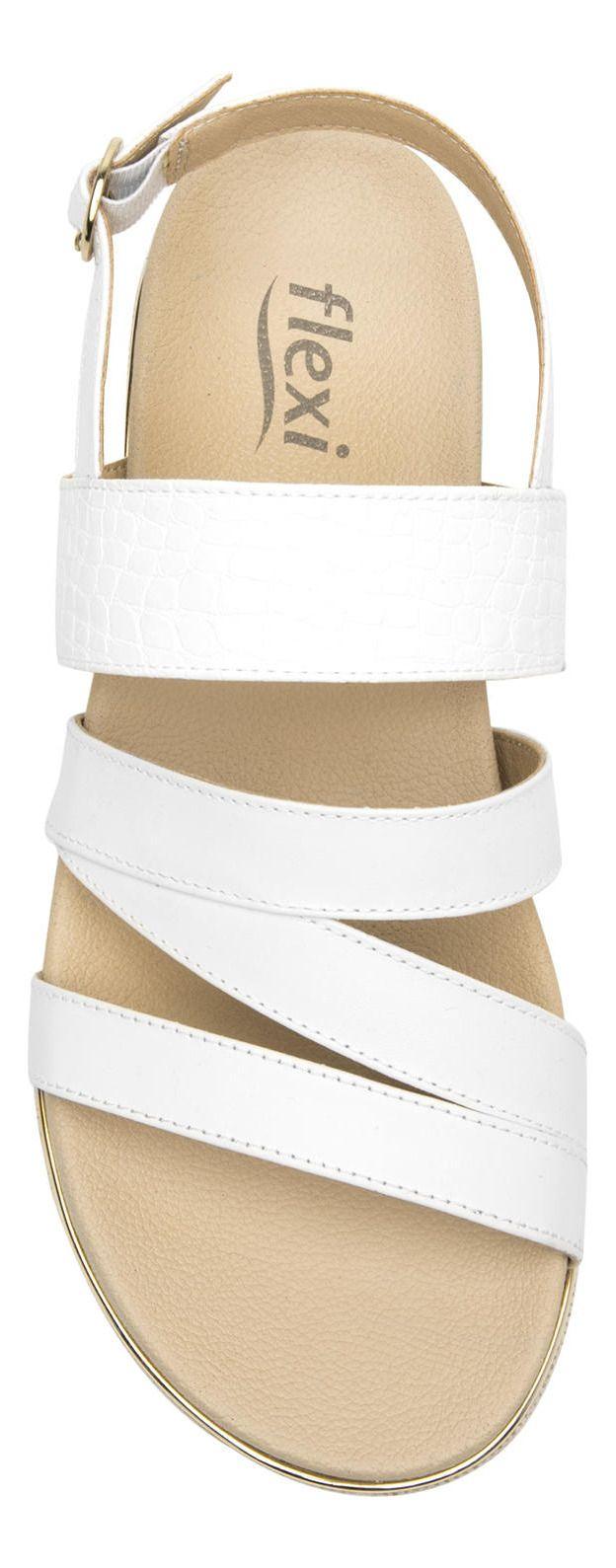 Sandalia Mujer Cuero Deyna Blanco Flexi-2
