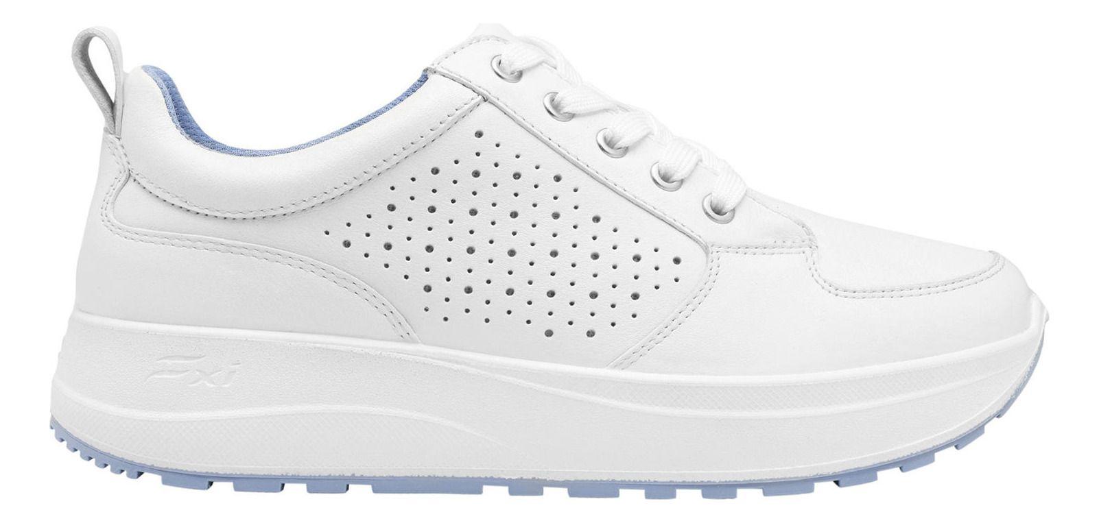 Zapatilla Mujer Cuero Atsiri Blanco Flexi-0