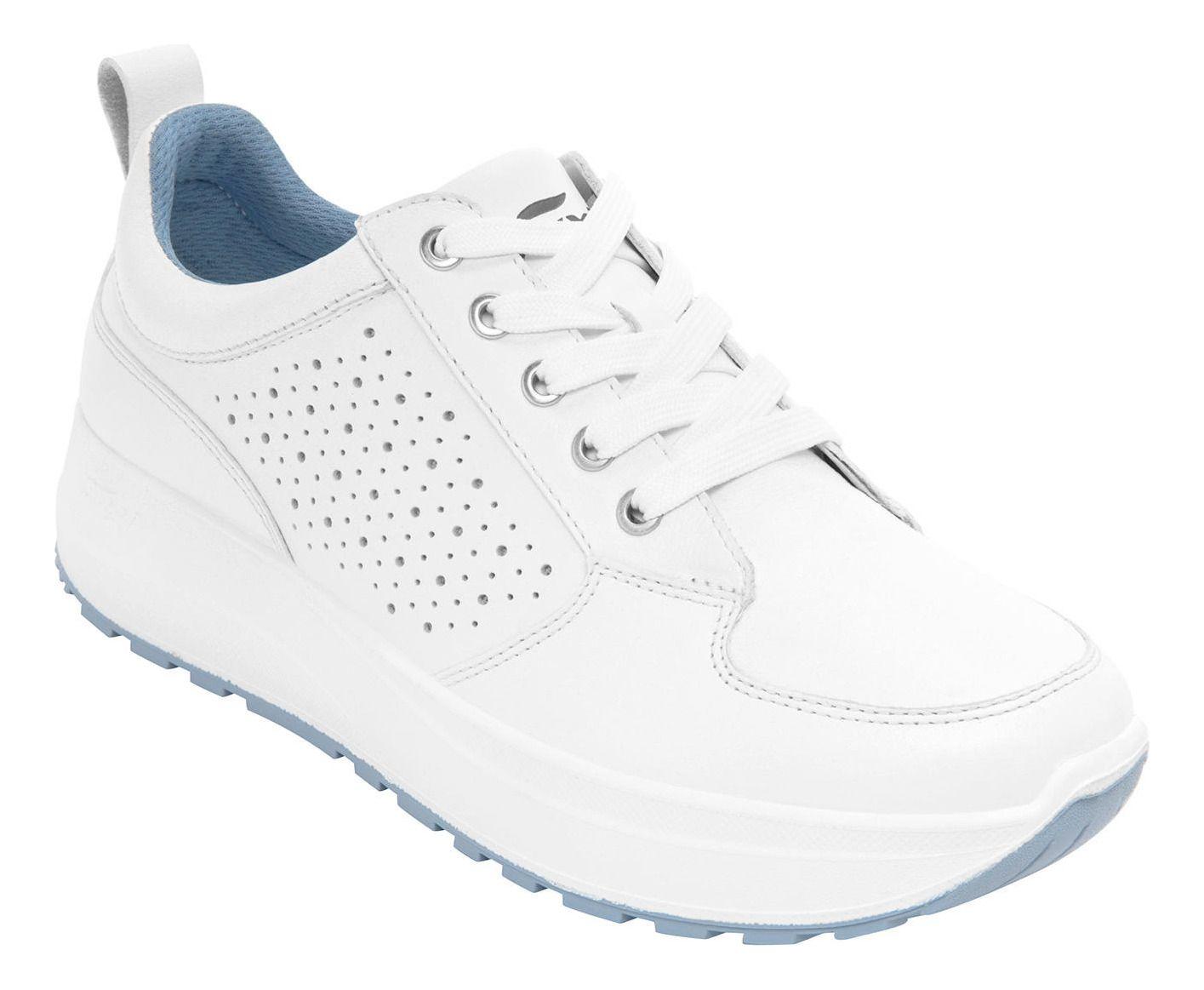 Zapatilla Mujer Cuero Atsiri Blanco Flexi-1