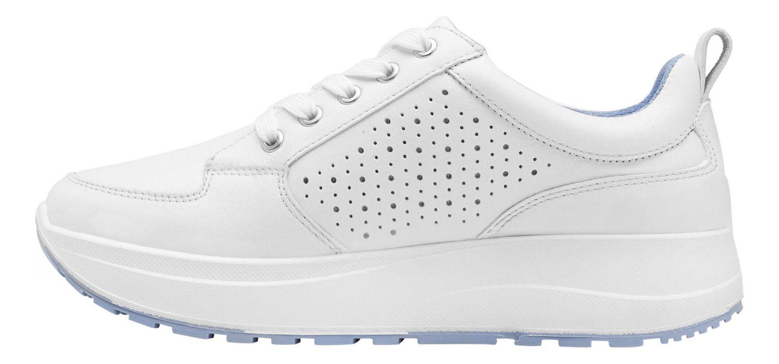Zapatilla Mujer Cuero Atsiri Blanco Flexi-2