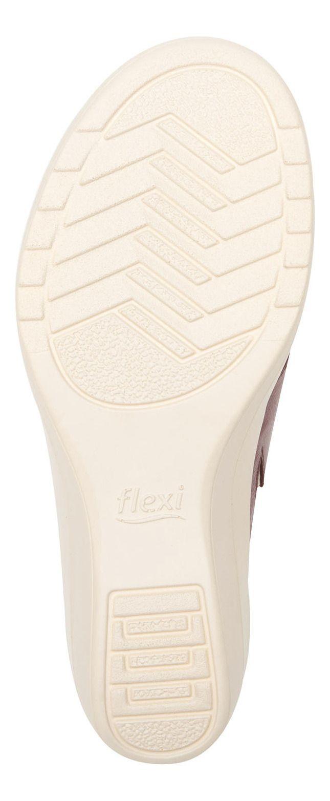 Sandalia Mujer Cuero Amapola Rojo Flexi-3