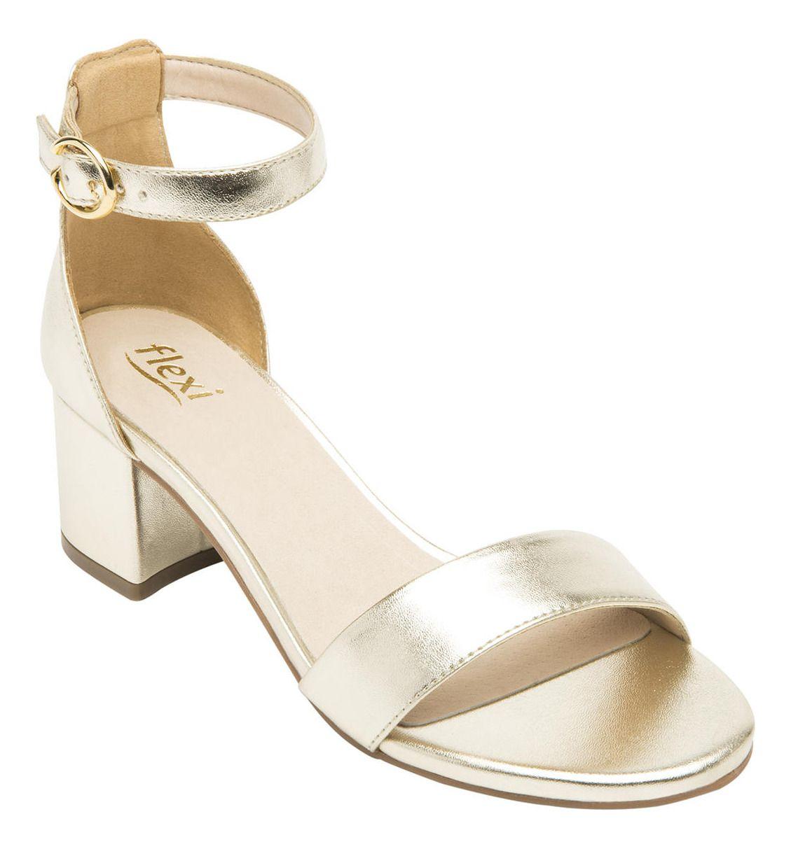 Sandalia Mujer Celine Dorado Flexi-1