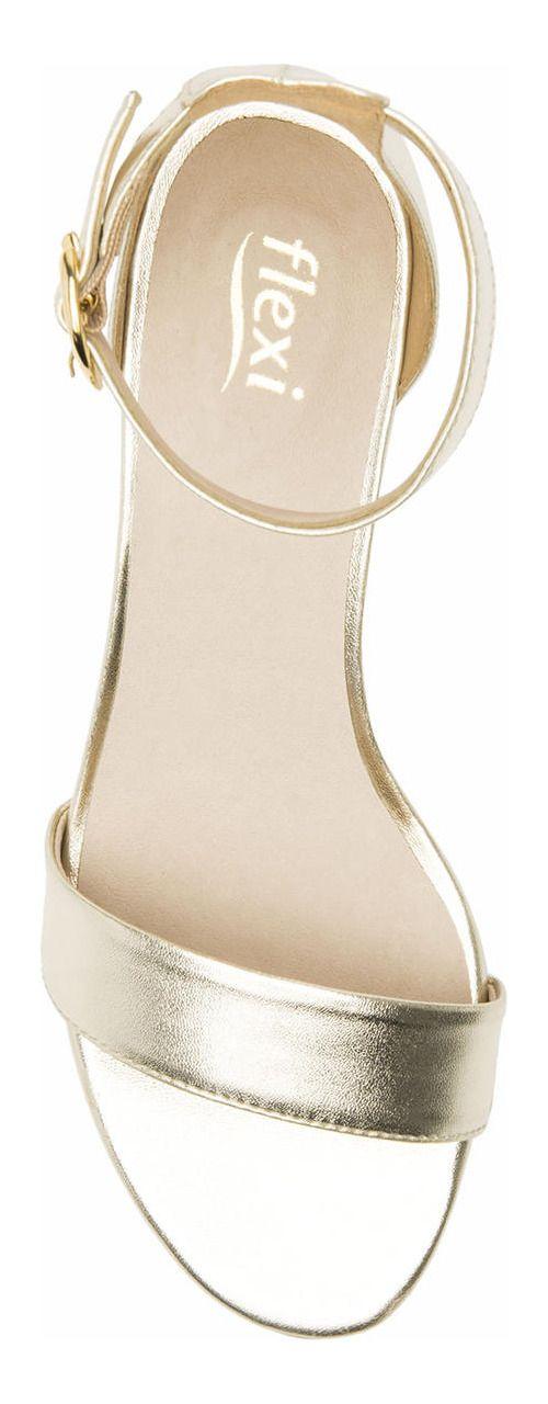 Sandalia Mujer Celine Dorado Flexi-2