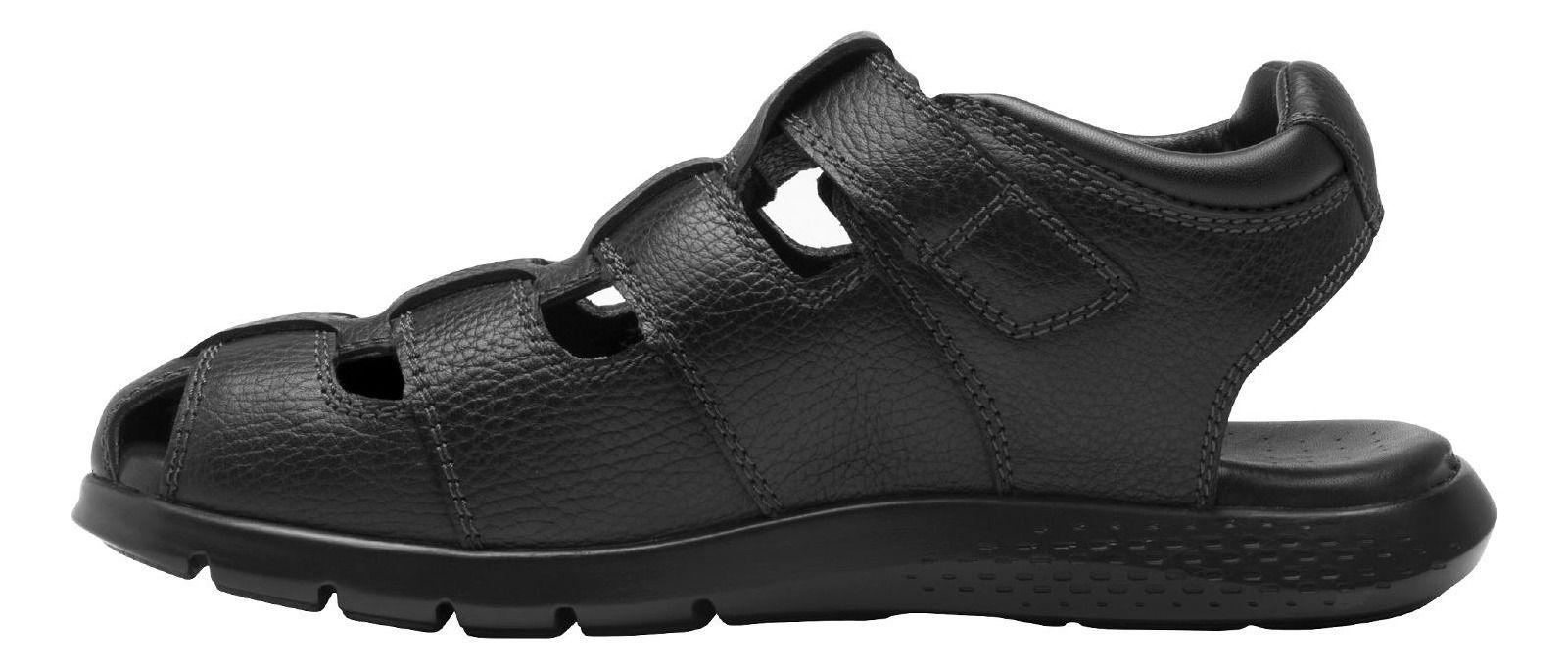 Sandalia Hombre Cuero Odin Negro Flexi-2