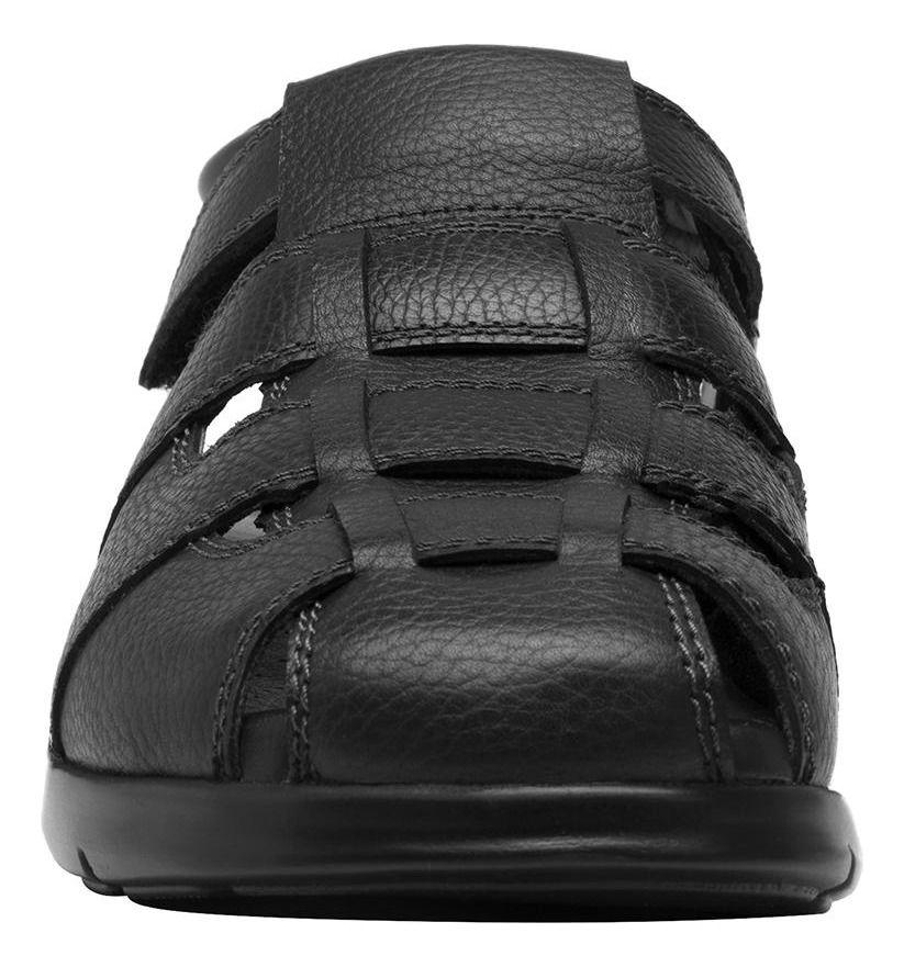 Sandalia Hombre Cuero Odin Negro Flexi-3
