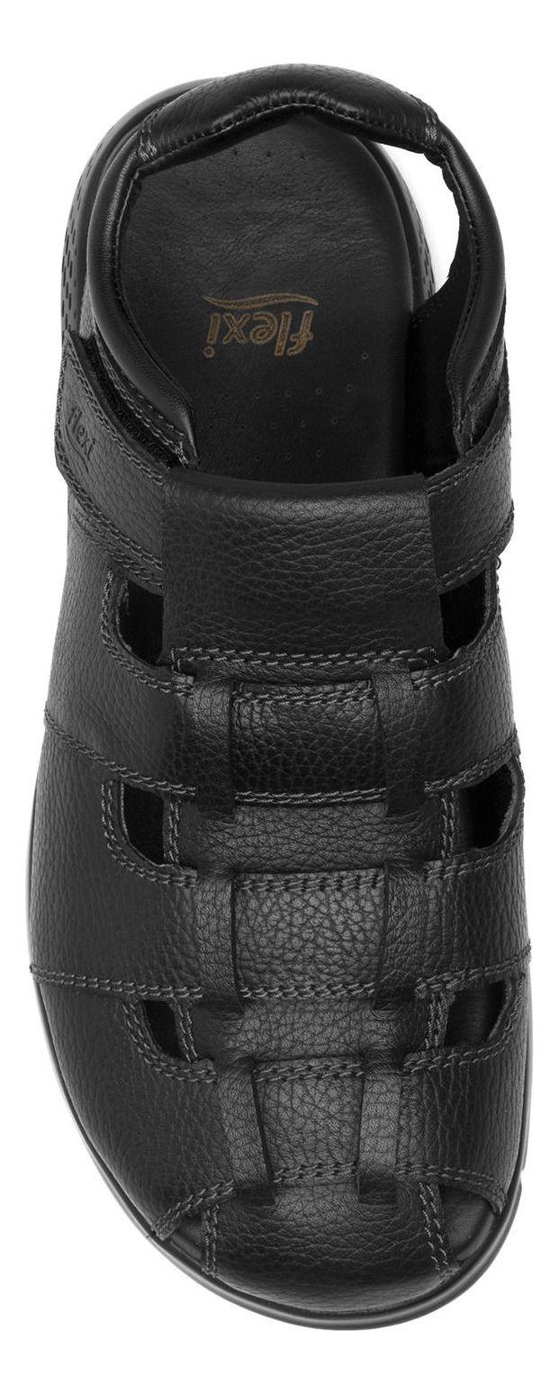 Sandalia Hombre Cuero Odin Negro Flexi-5