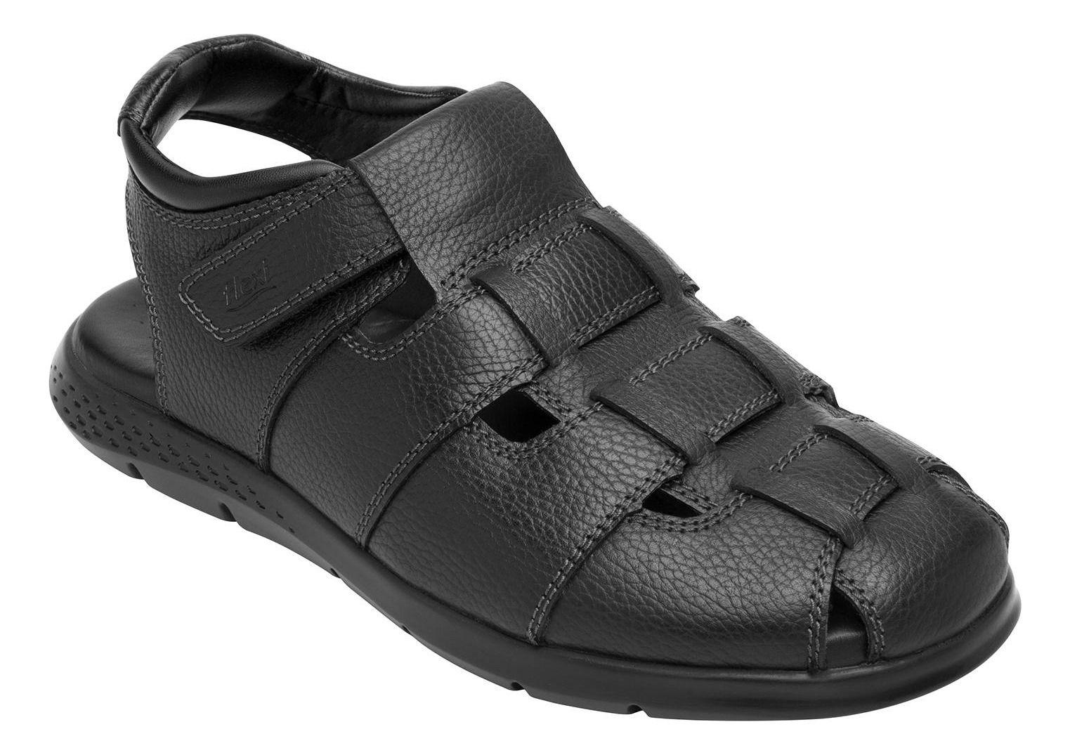 Sandalia Hombre Cuero Odin Negro Flexi-7