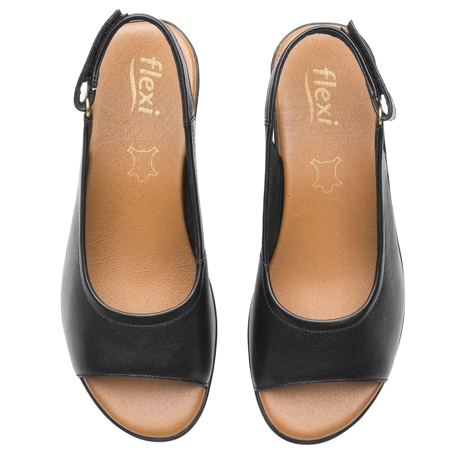 Sandalia Mujer Zura 123717 Negra Flexi-5