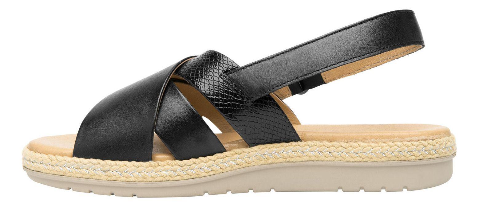 Sandalia Mujer Cuero Peonia Negro Flexi-3