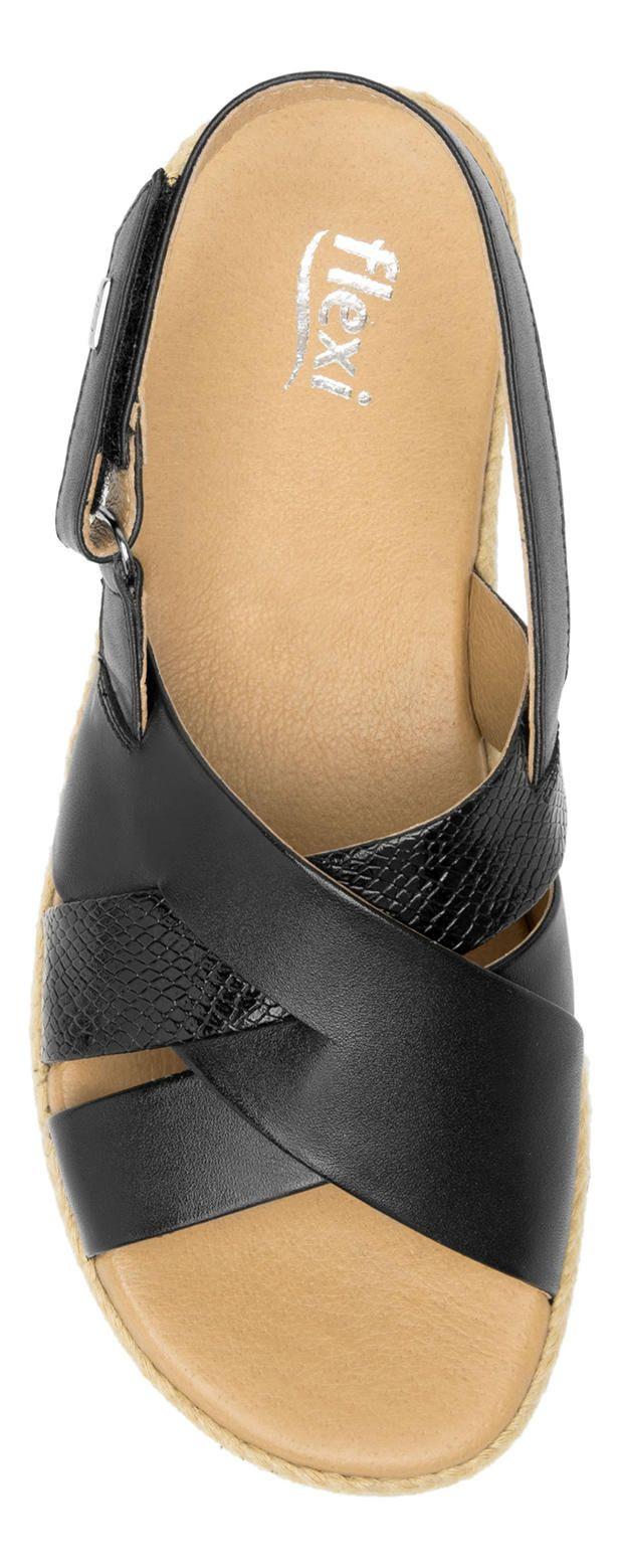Sandalia Mujer Cuero Peonia Negro Flexi-5