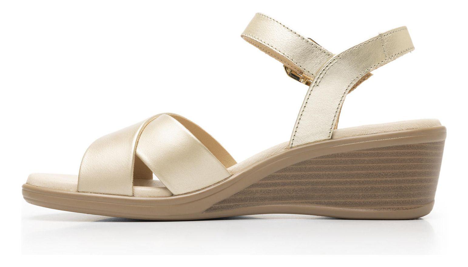Sandalia Mujer Zura 123703 Dorada Flexi-2