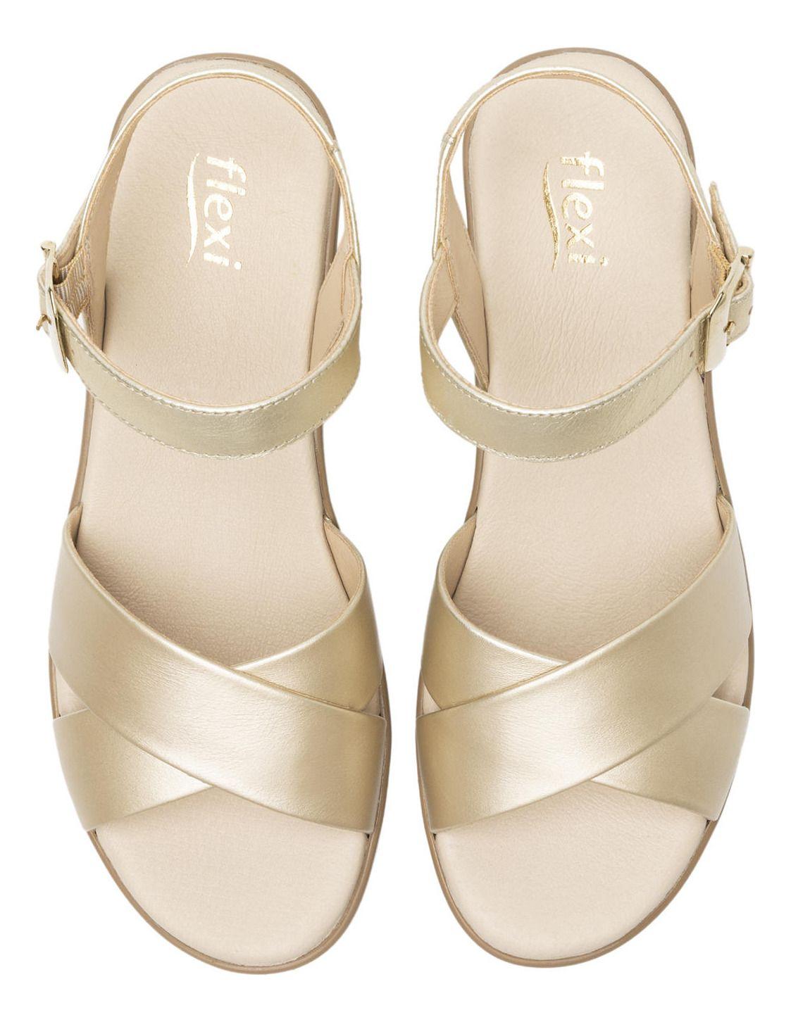 Sandalia Mujer Zura 123703 Dorada Flexi-5