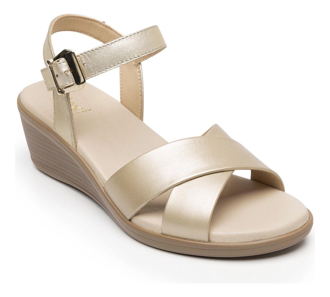 Sandalia Mujer Zura 123703 Dorada Flexi-2