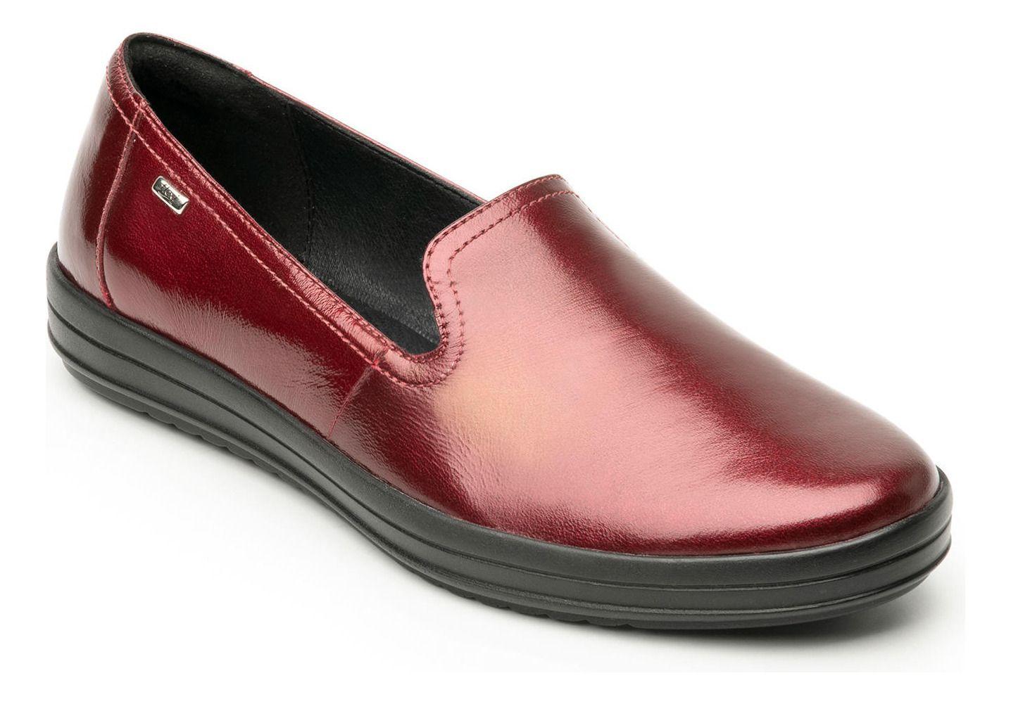Zapato Mujer Cuero Charis Rojo Flexi-1