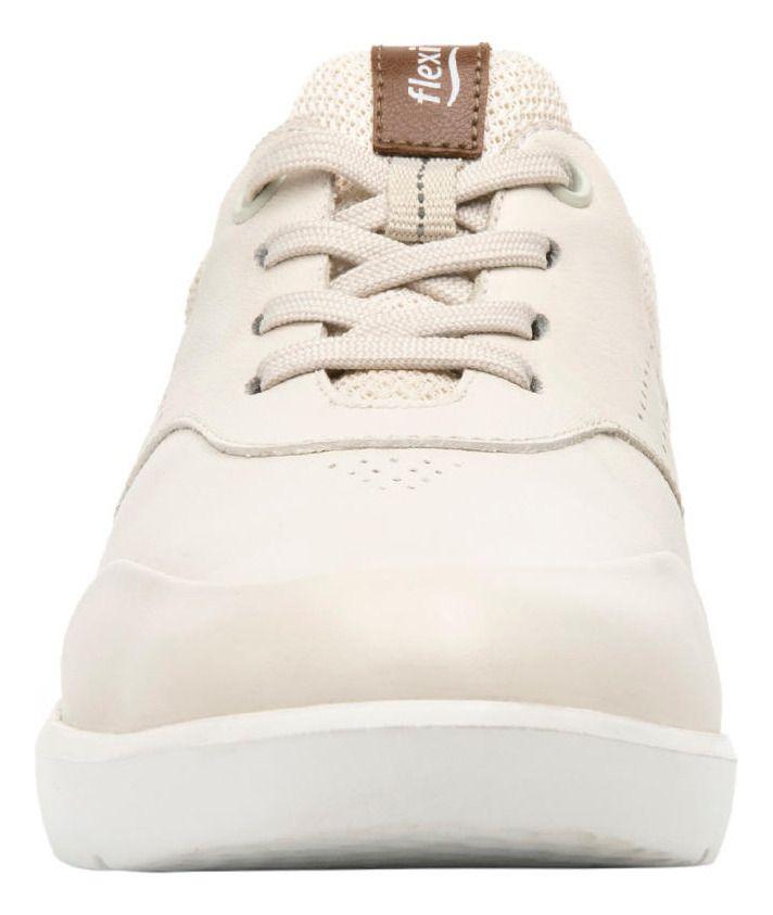 Zapatilla Mujer Cuero Alisha Beige Flexi-3