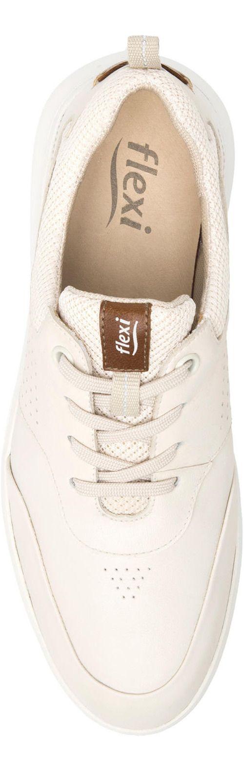 Zapatilla Mujer Cuero Alisha Beige Flexi-5