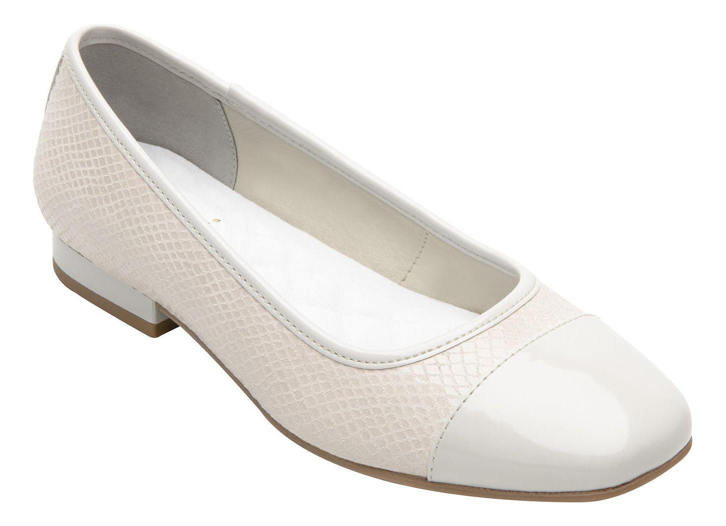 Ballerina Mujer Cuero Kirsten 119903 Blanco Flexi-1