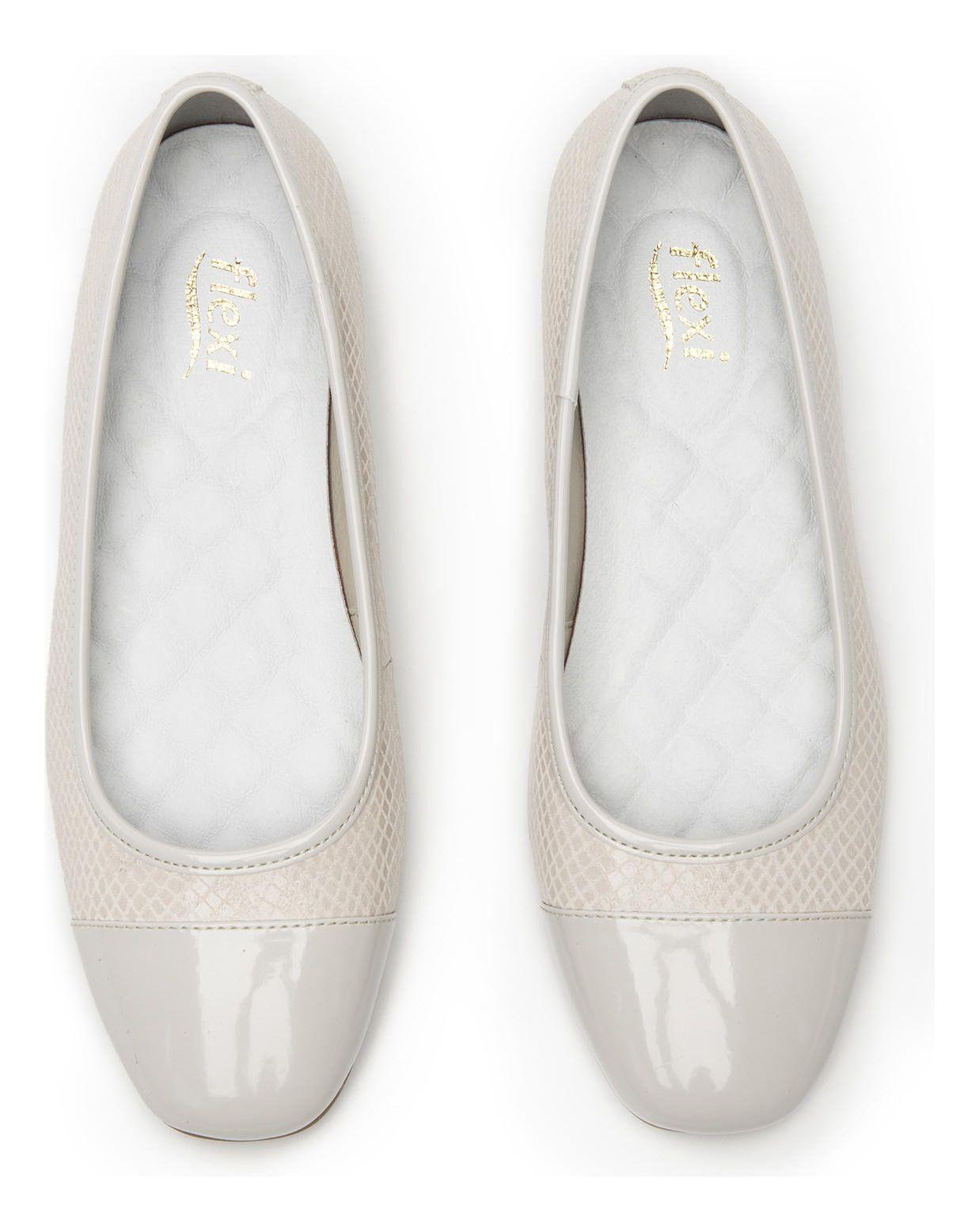 Ballerina Mujer Cuero Kirsten 119903 Blanco Flexi-4