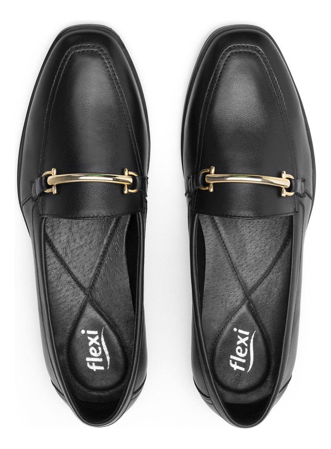 Mocasín Mujer Cuero Hayek 126602 Negro Flexi-5