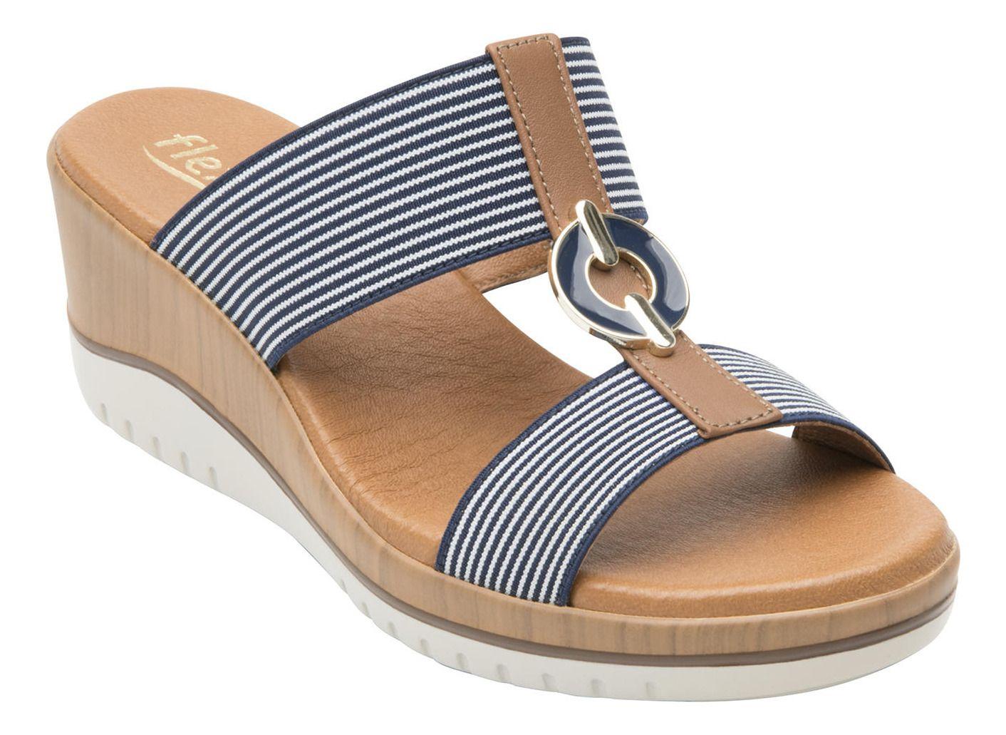 Sandalia Mujer Emily Azul Flexi-7