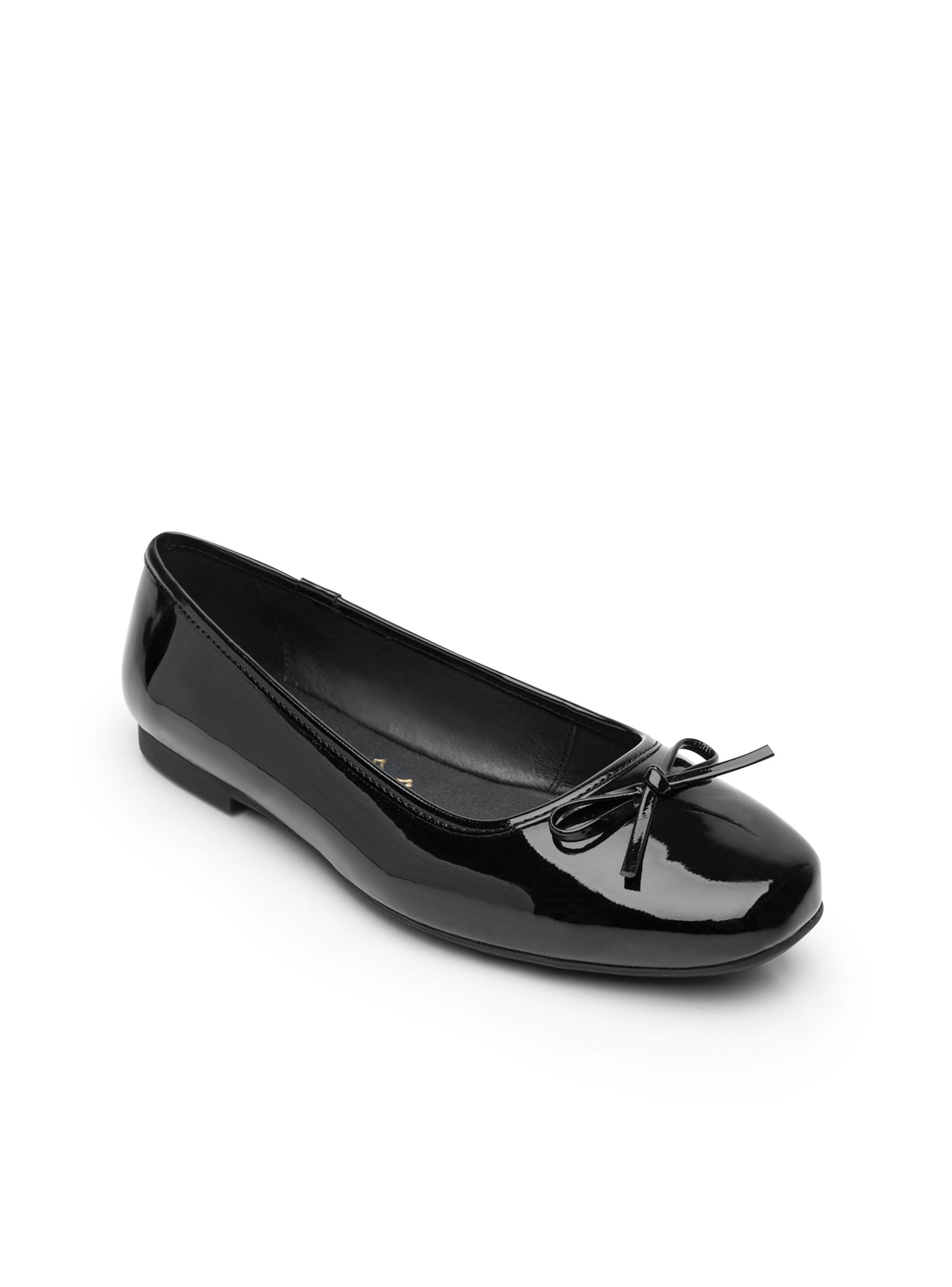 Ballerina Mujer Atessa 136804 Negro Charol Flexi-1