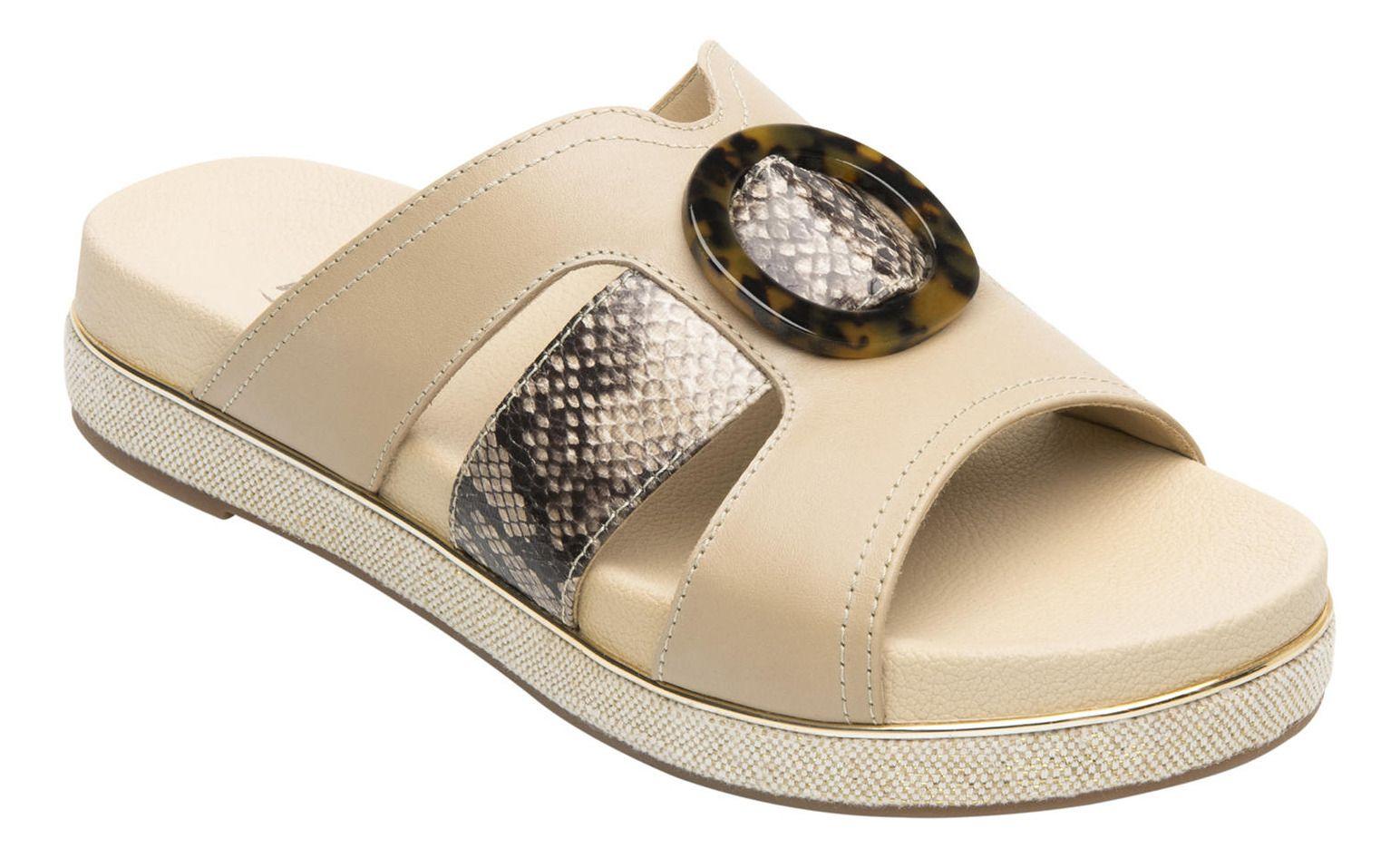 Sandalia Mujer Cuero Deyna Beige Flexi-1