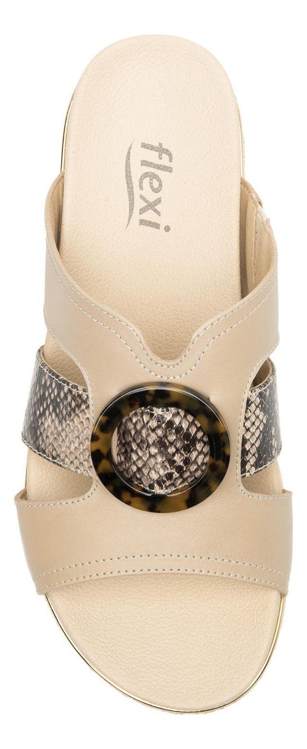 Sandalia Mujer Cuero Deyna Beige Flexi-2