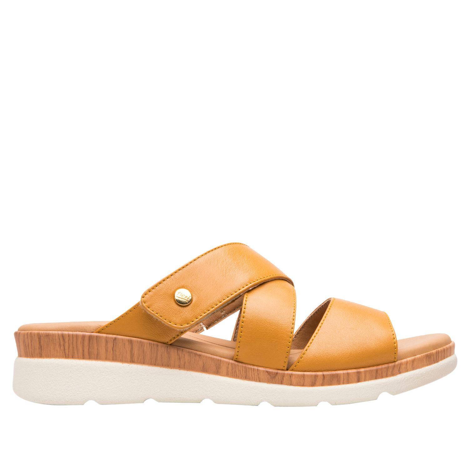 Sandalia Mujer Dariana 124209 Amarilla Mostaza Flexi-0