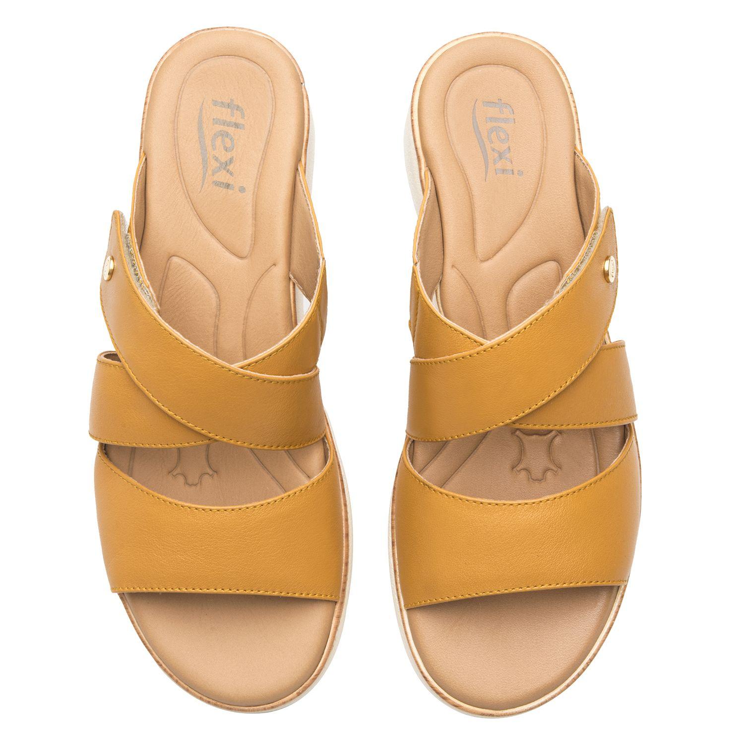 Sandalia Mujer Dariana 124209 Amarilla Mostaza Flexi-5