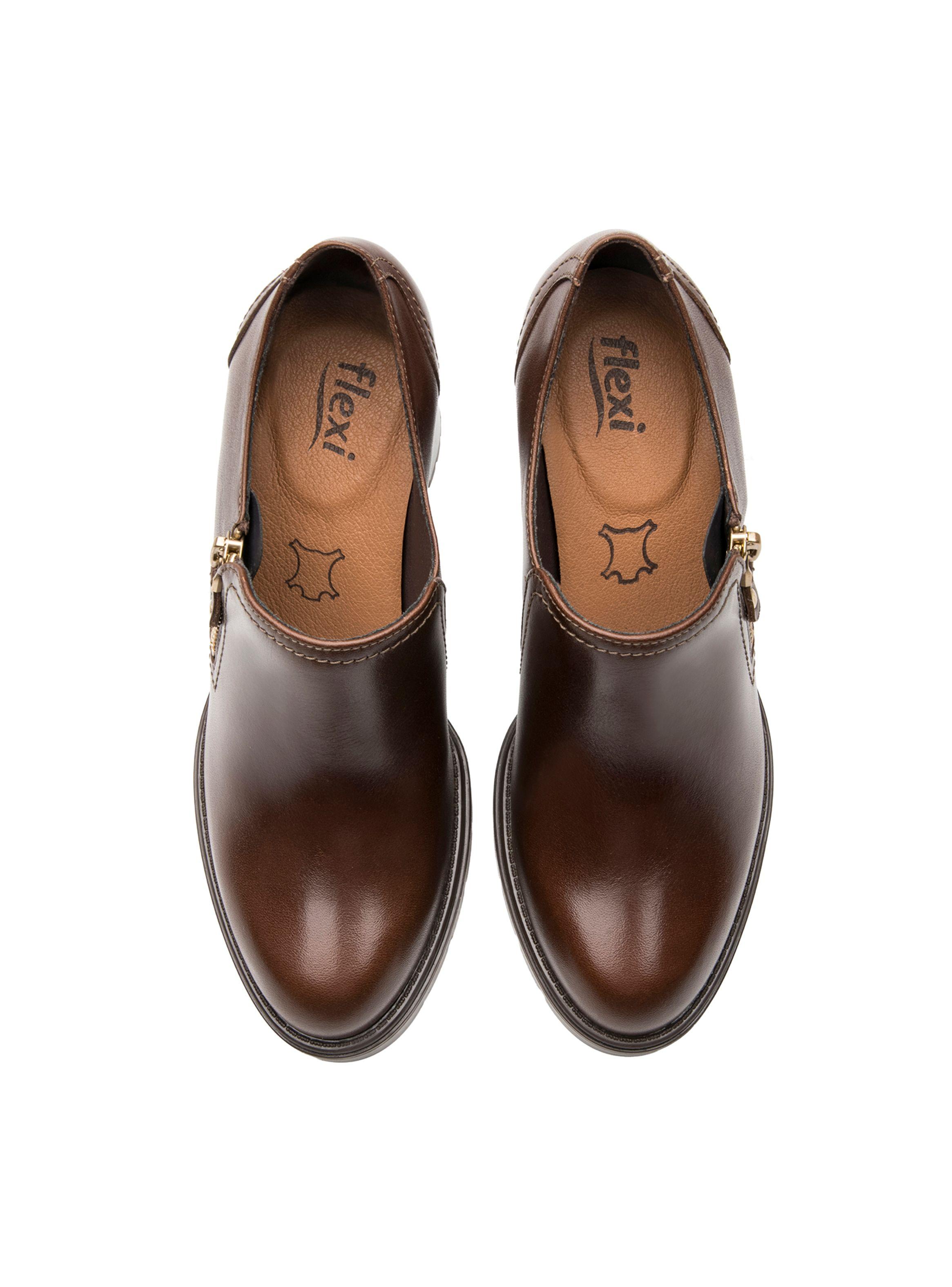 Bootie Mujer Carline 137102 Café Oscuro Flexi-5