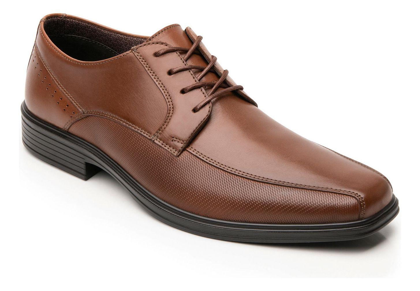 Zapato Hombre Cuero Bali Café Flexi-1