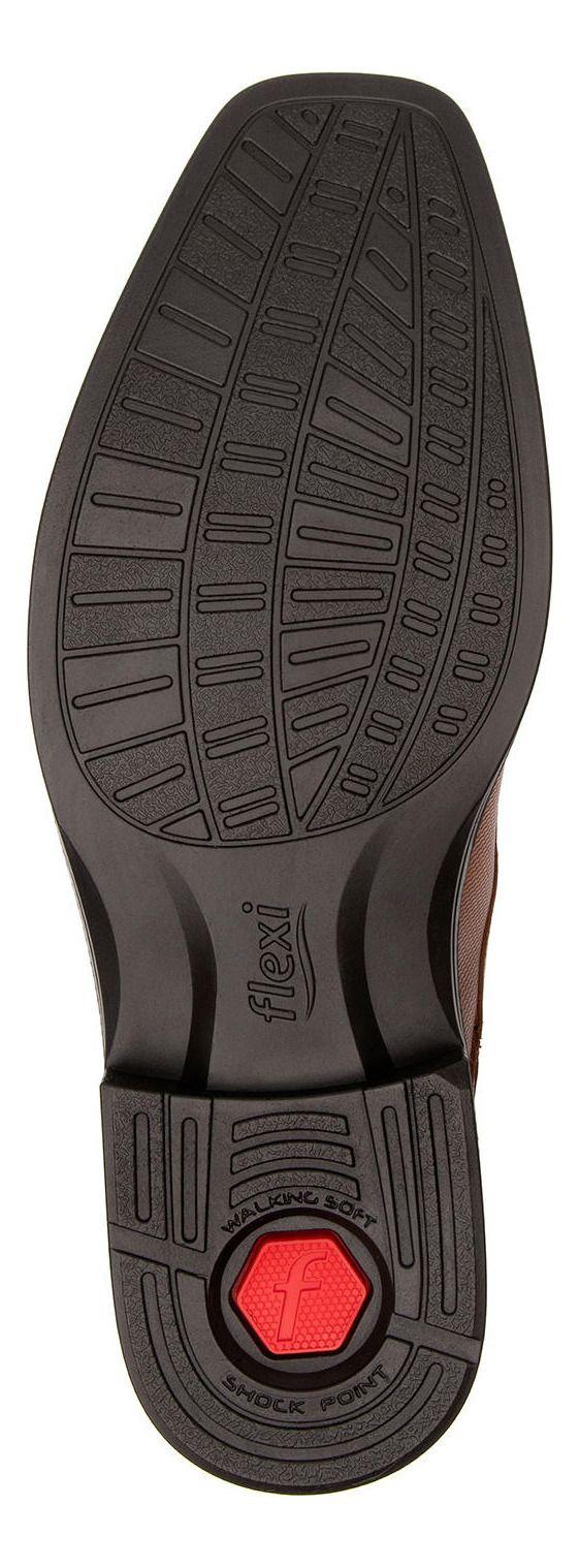 Zapato Hombre Cuero Bali Café Flexi-6
