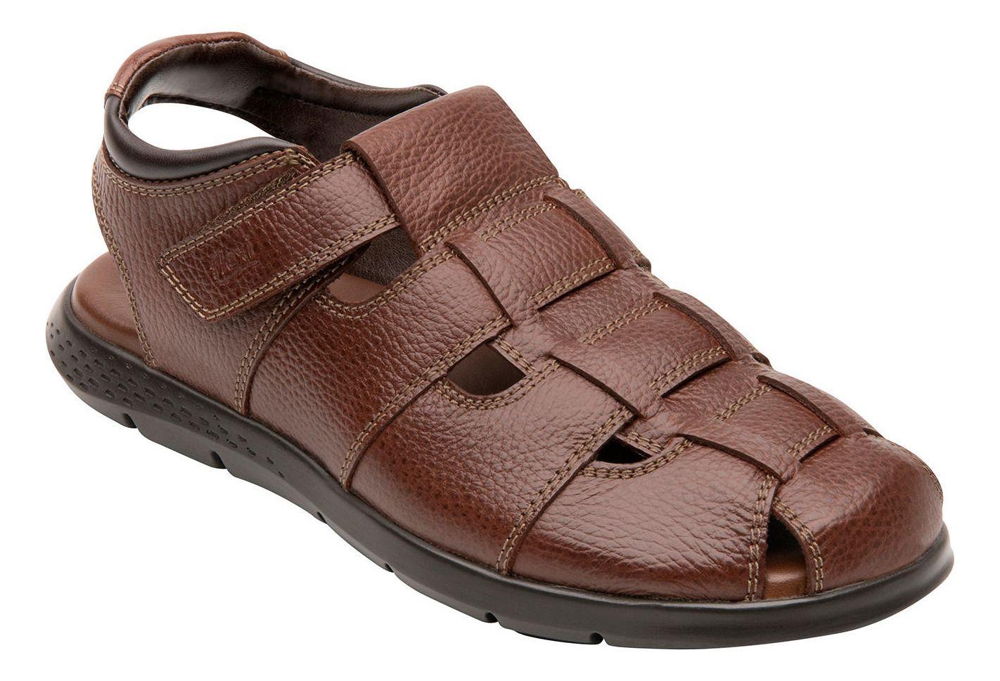 Sandalia Hombre Cuero Odin Café Flexi-2